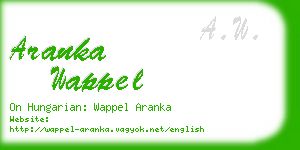 aranka wappel business card
